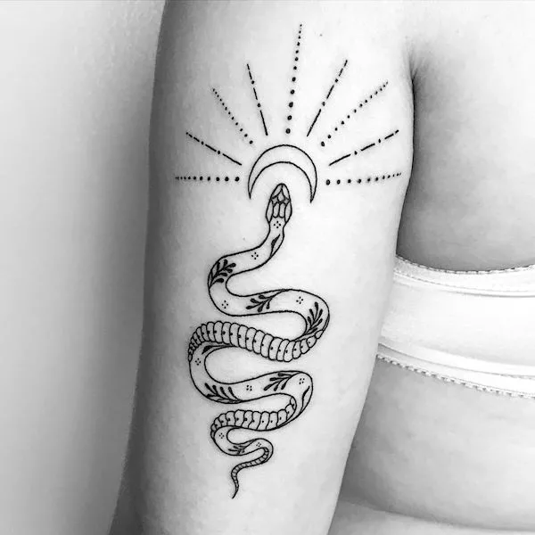 A snake tattoo