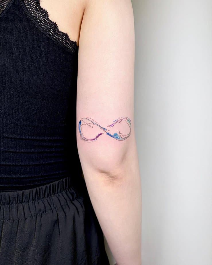 A wave infinity tattoo