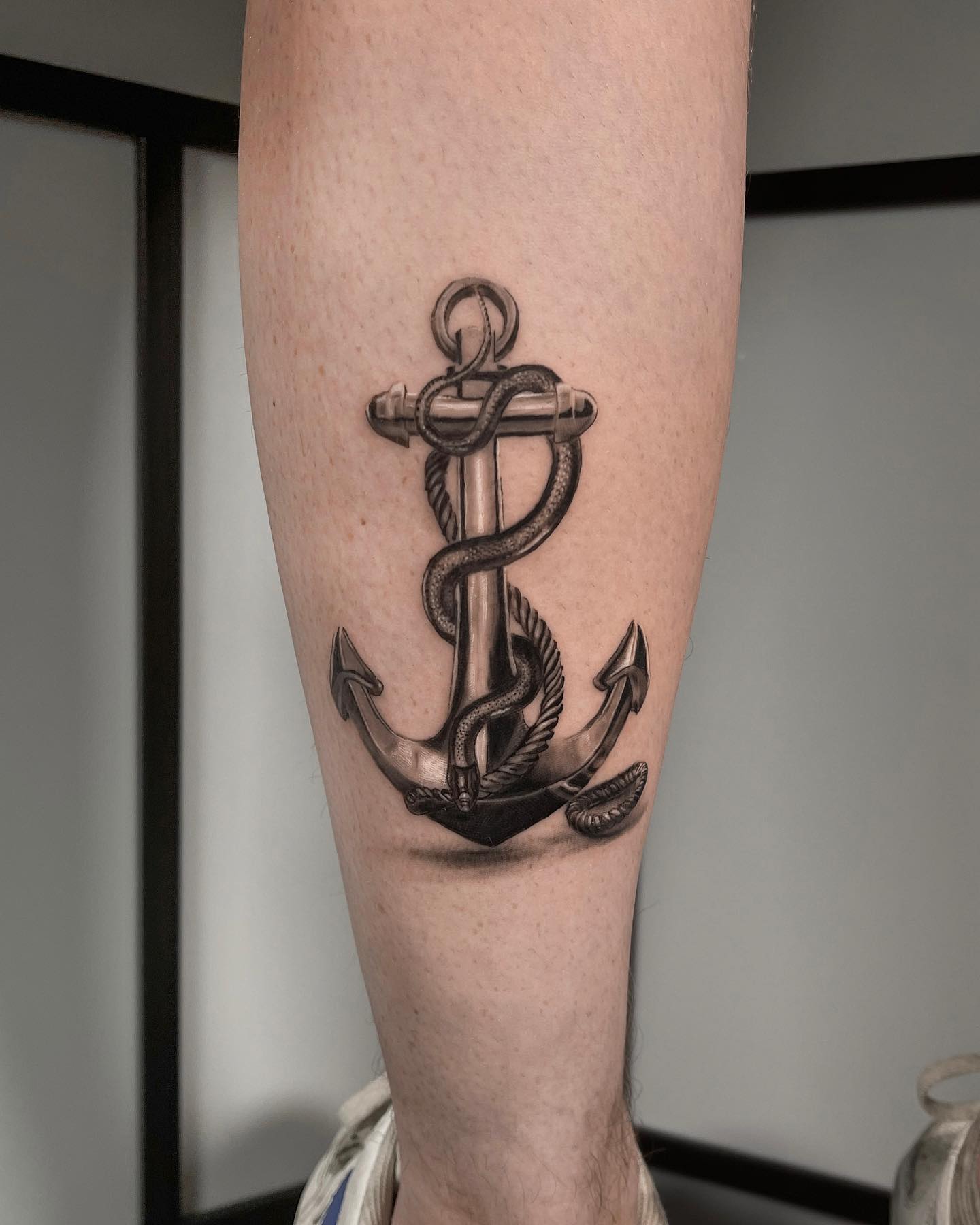 Anchor with Rope Tattoos