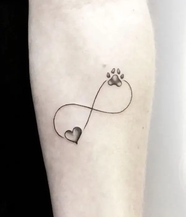 Infinity heart tattoo for pet owners