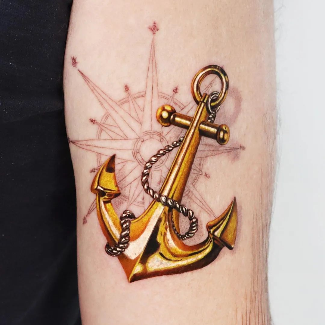 Inspirational 3D Anchor Tattoos