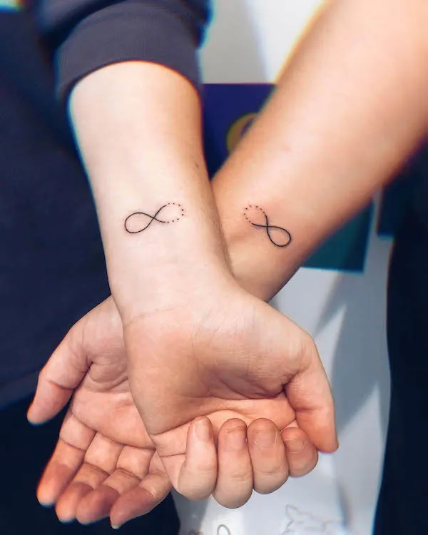 Matching infinity tattoos