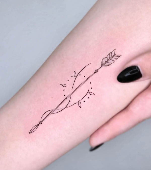 Minimalist arrow tattoo