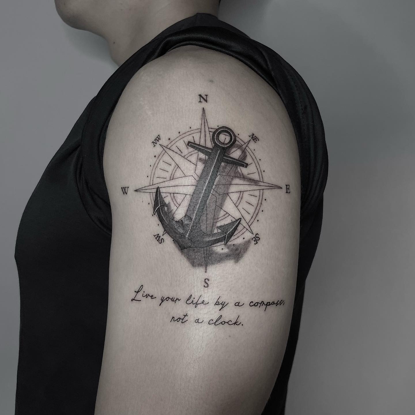 Motivational Anchor Tattoo with Quotes