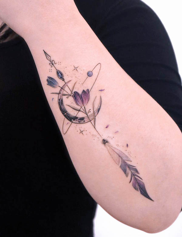 Tulip arrow tattoo