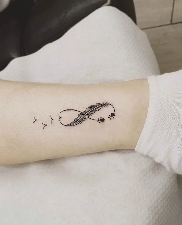 infinity bird tattoo