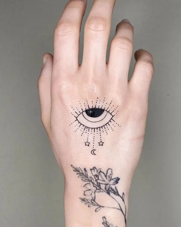 Eye hand tattoo