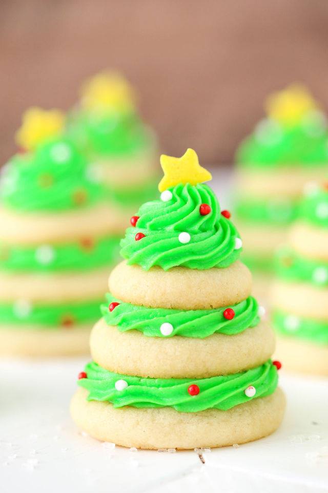 Christmas Tree Cookie Stacks from Delish