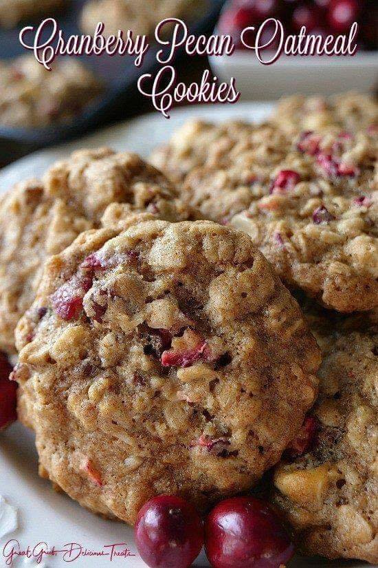 Cranberry Pecan Oatmeal Cookies from Great Grub Delicious