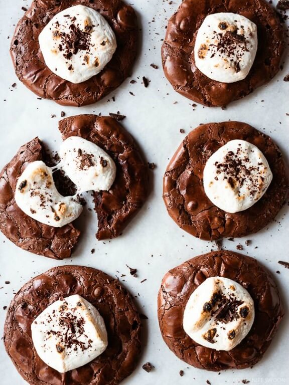 Flourless Hot Cocoa Cookies by Fork Knife Swoon