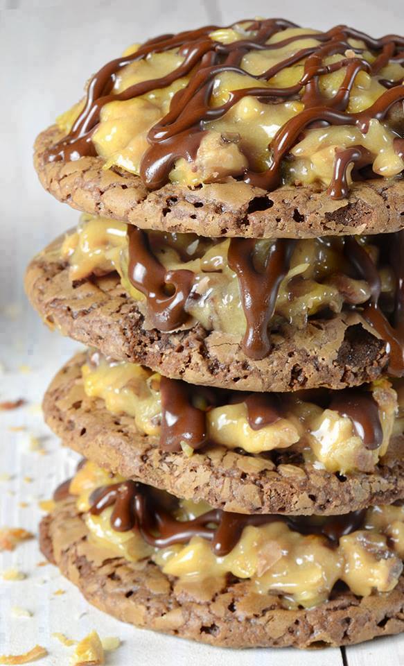 German Chocolate Brownie Cookies from OMG Chocolate Desserts