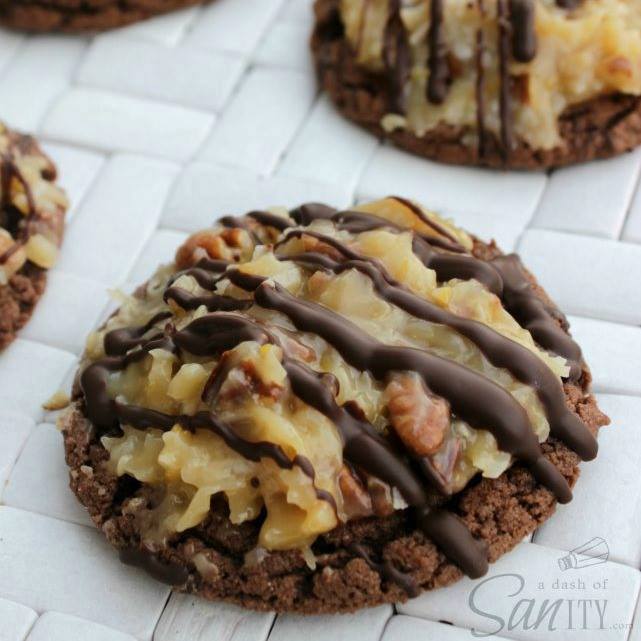 German Chocolate Cookies from Dash of Sanity