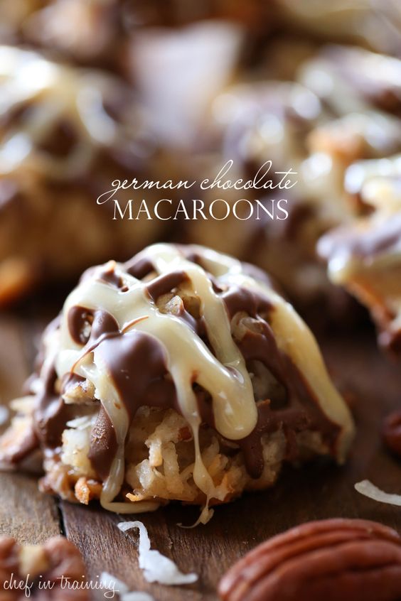 German Chocolate Macaroons from Chef in Training