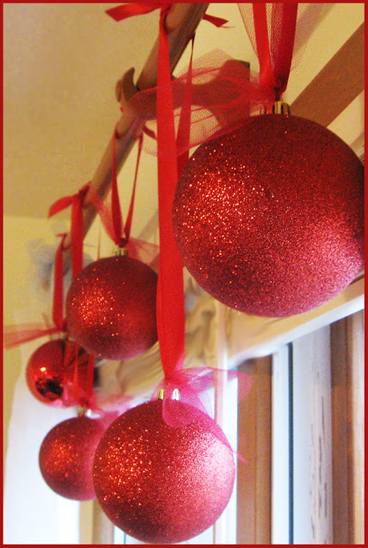 Giant Glitter Ornaments.