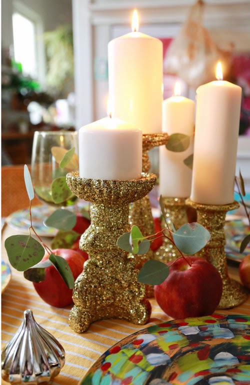 Glitter Candlesticks.