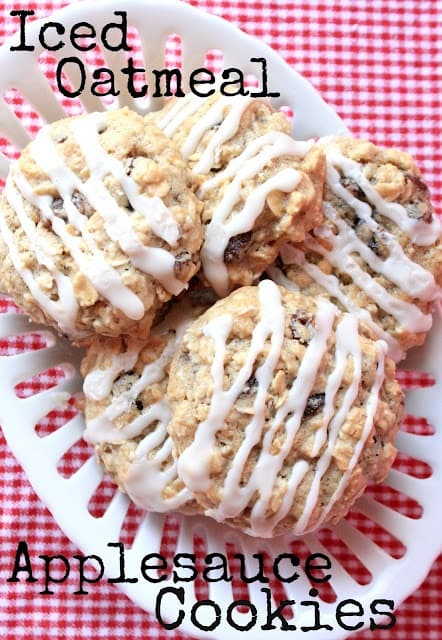 Iced Oatmeal Applesauce Cookies from Munchkin Munchies