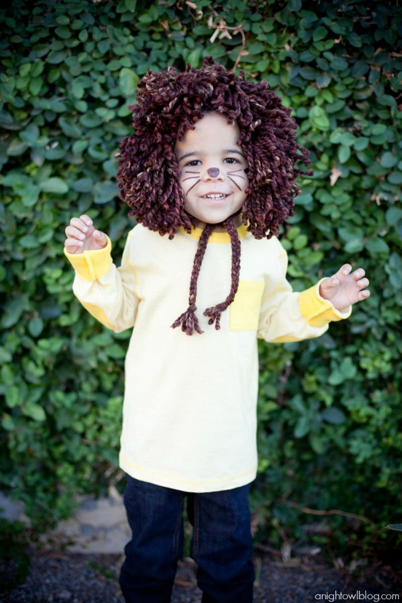 Make this fun lion Halloween costume.