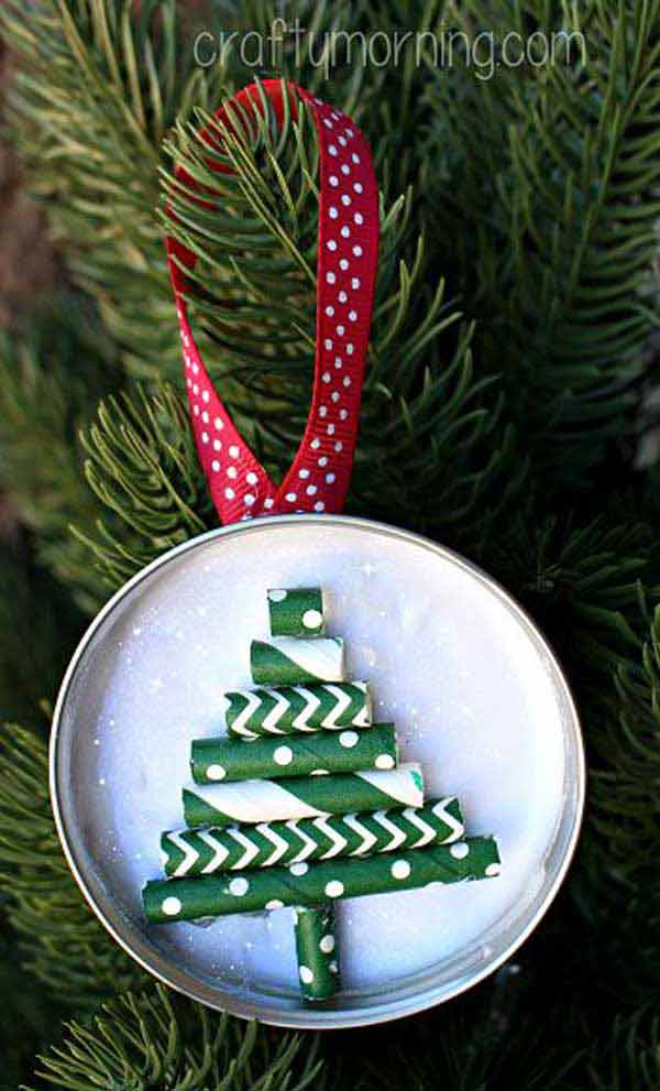 Mason Jar Lid Ornament.