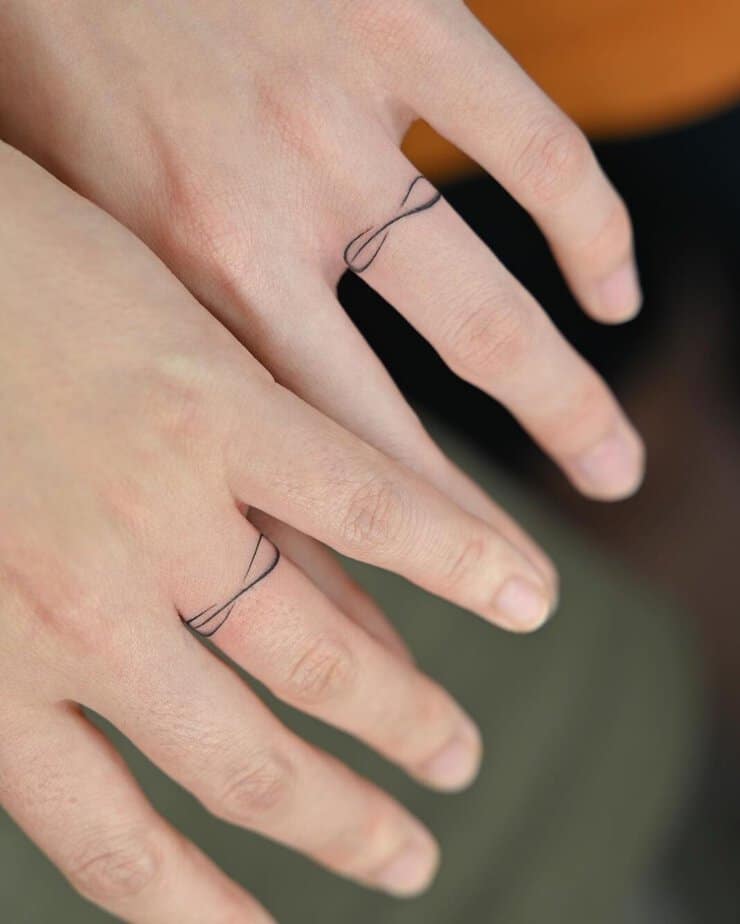 Matching wedding band tattoos with your SO