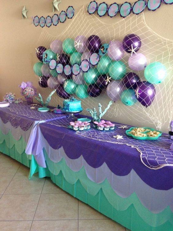 Purple and Teal DIY Balloon Backdrop.