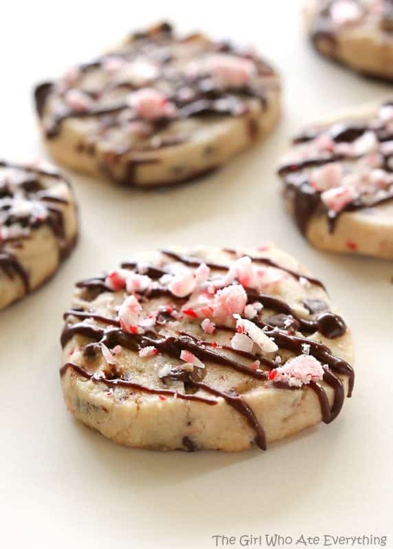 The Girl Who Ate Everything – Peppermint Chocolate Chip Shortbread Cookies