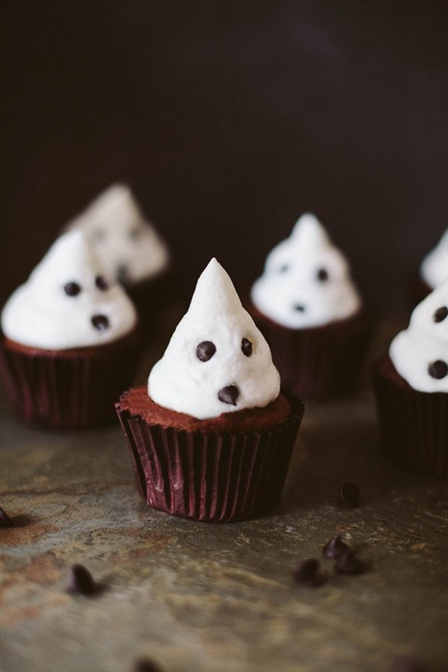 Vegan Ghost Cupcakes by Wallflower Kitchen's