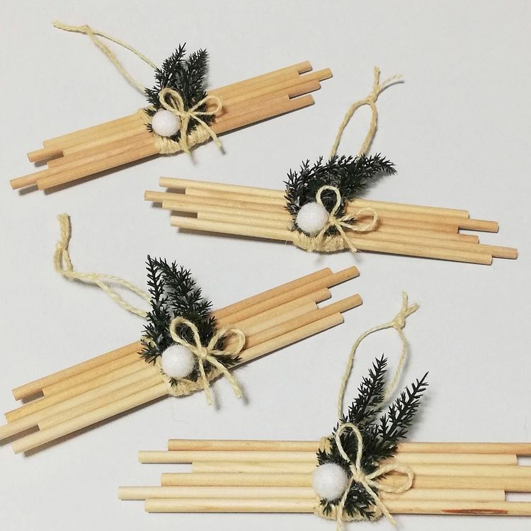 Popsicle stick ornaments.