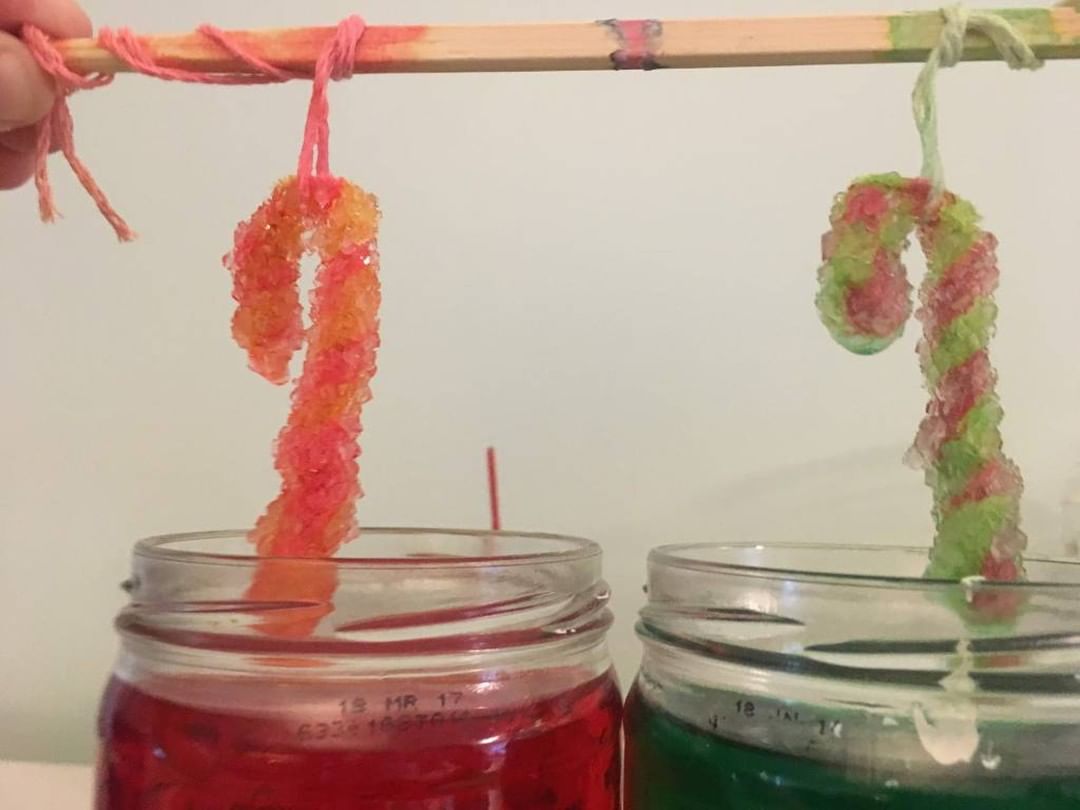 Beautiful Candy Cane Crystal Ornaments.