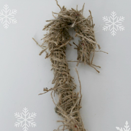 Beautiful burlap candy cane