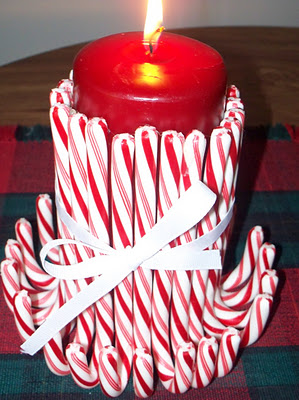 Candy Cane Candles