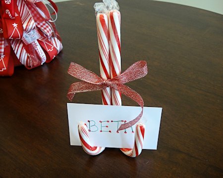 Candy Cane Place Card Holder from RABOM