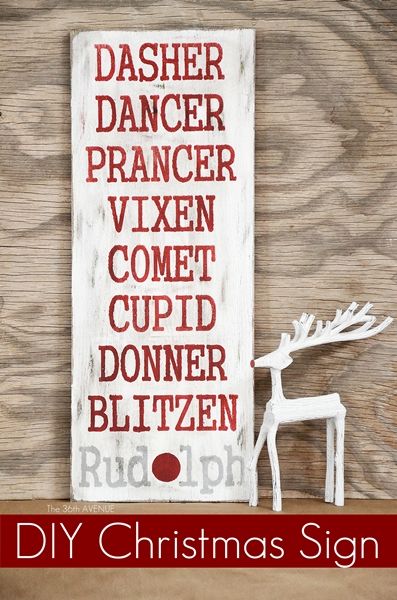 DIY Rudolph Sign