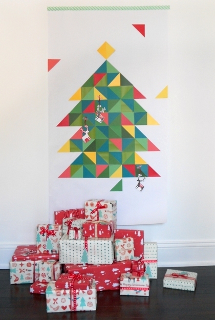 Geometric Paint Chip Chistmas Tree.