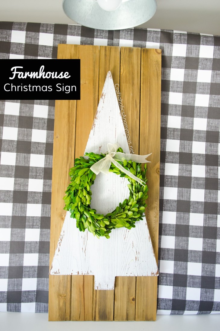 Simple Farmhouse Christmas Sign by Craftaholics Anonymous