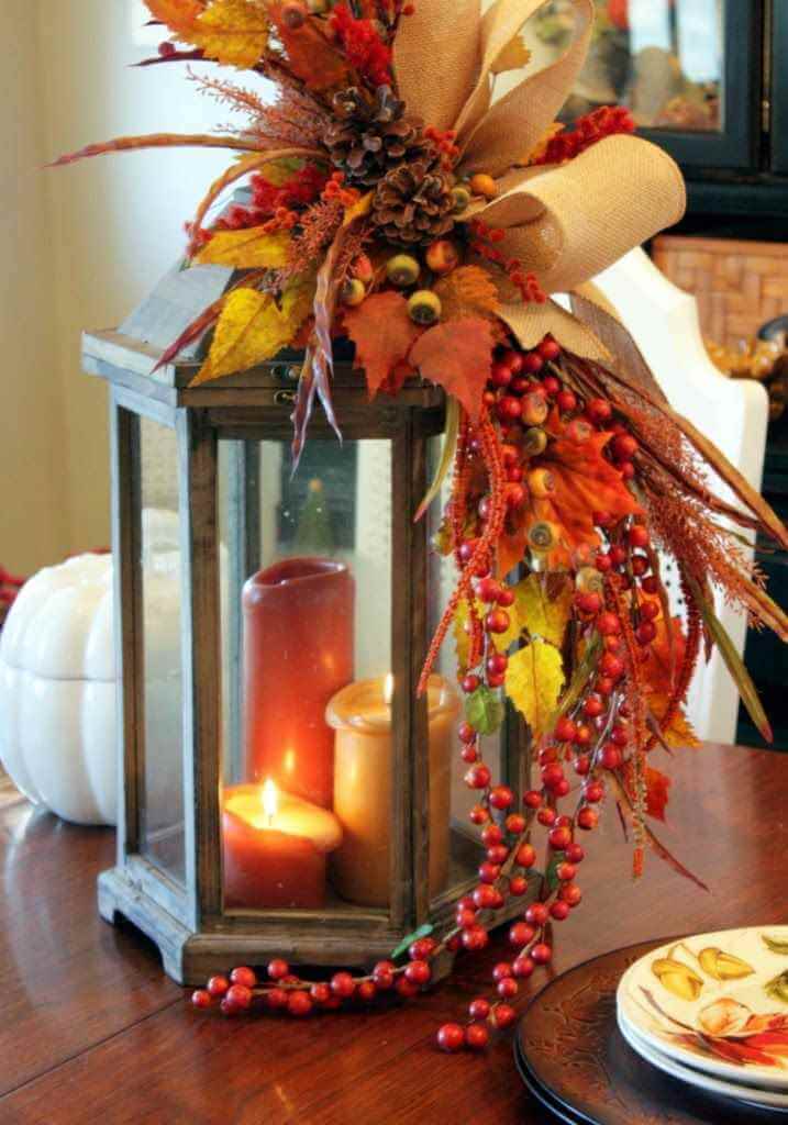 Touch of Autumn’s Bounty Lantern.