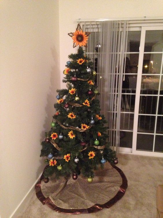 Unique Sunflower christmas tree.