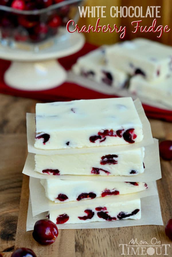 White Chocolate Cranberry Fudge from Mom On Timeout