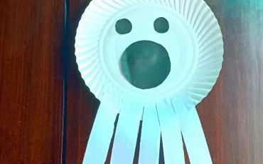 Halloween Ghost Paper Plate Craft for Kids