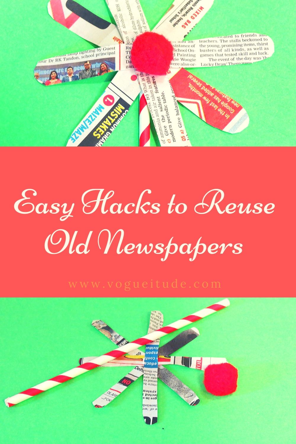 Easy Hacks to Reuse Old Newspapers