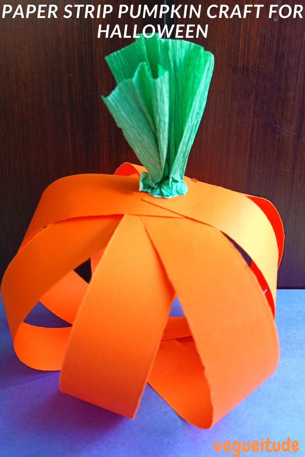 Paper Strip Pumpkin Craft for Halloween – Easiest Halloween Craft for Kids