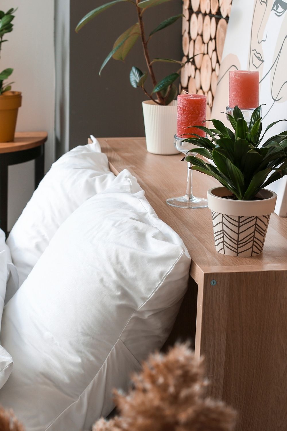 Fresh plant headboard for your bed