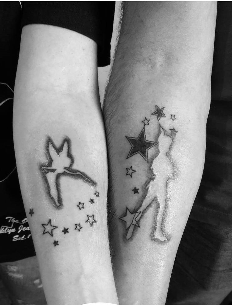 Charming Black & Grey Love Tattoo 