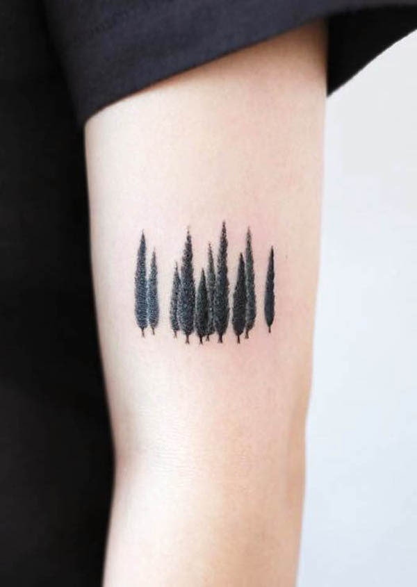 Cypress tree tattoo