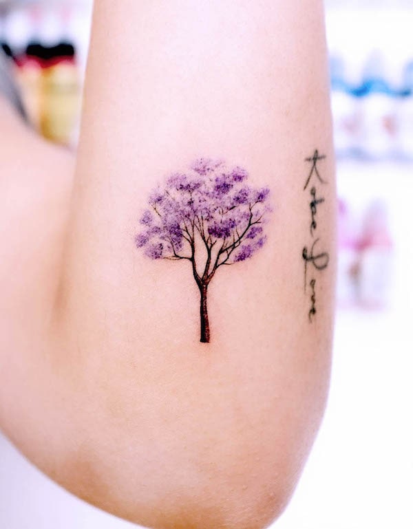 Jacaranda tree tattoo